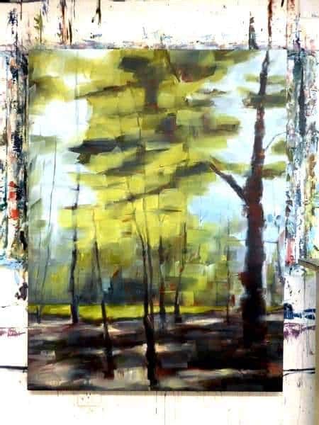 New Abstract Forest Painting - From inspiration on an ATV to completed painting