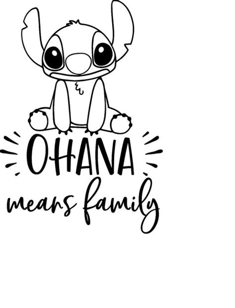 Disney Inspired Lilo and Stitch Ohana Means Family Vinyl Decal - Etsy