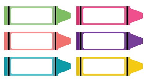 Crayon Shape - 10 Free PDF Printables | Printablee | Classroom name tags, Preschool name tags ...