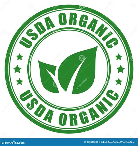 Usda organic vector label stock vector. Illustration of natural - 145316897