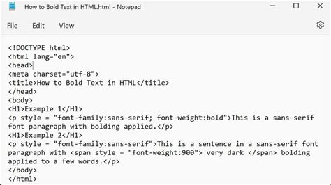 How to Bold Text in HTML - Instructions - TeachUcomp, Inc.