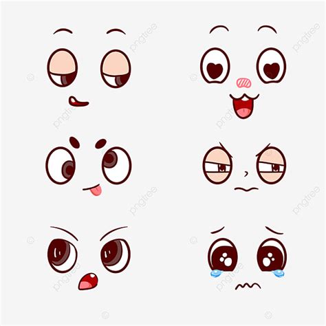 Big Eyes PNG Image, Hand Drawn Linear Big Eyes Emoji, Eyes Clipart, Expression, Mood PNG Image ...