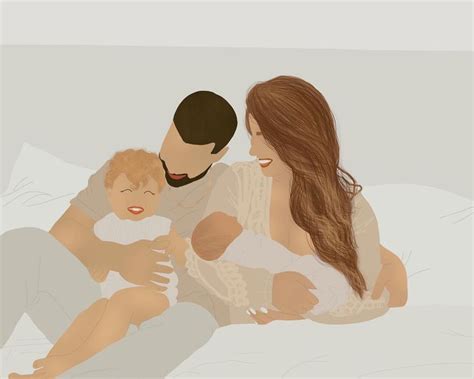 The Molinaro Family | Family illustration, Baby print art, Mom art