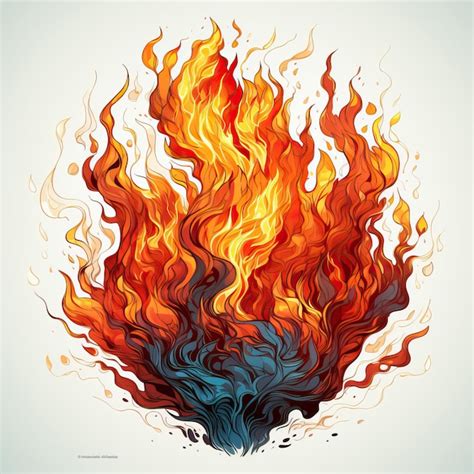 Premium Photo | A drawing of a fire with the word fire on it