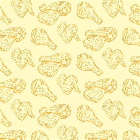 Crispy fried chicken pattern. Fast food pattern background 14562544 Vector Art at Vecteezy