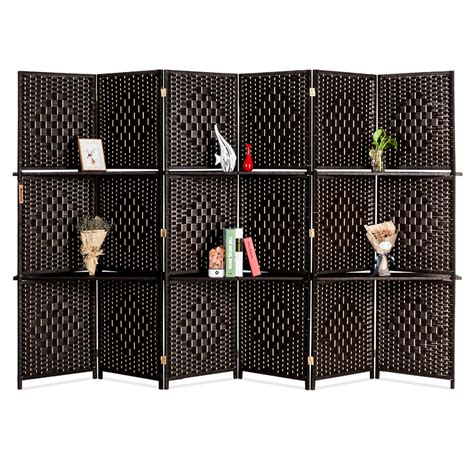 Ktaxon Heavy Duty Folding Woven Rattan Room Divider Screens, 6FT Tall ...