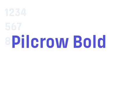 Pilcrow Bold - Font Free Download