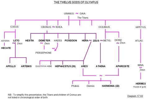 Gods of Olympus - Family tree 17 - Greek mythology