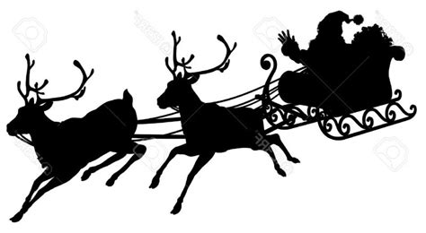 Santa Sleigh Silhouette Vector at GetDrawings | Free download