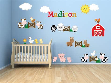 Kids Room Wall Decals Farm Wall Decals Farm Animal Decals