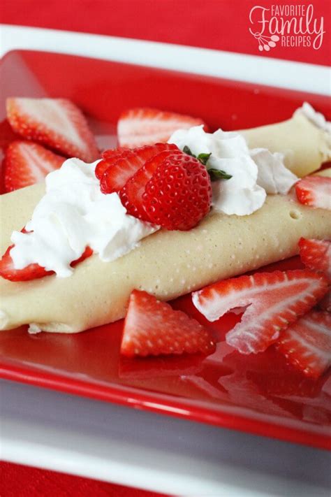 Easy Crepes with Strawberry Cream Cheese Filling | Favorite Family Recipes