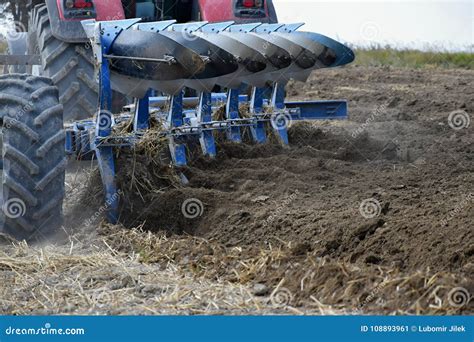 Tractor Plowing a Field. Preparation of the Field after the Season before Winter Stock Image ...