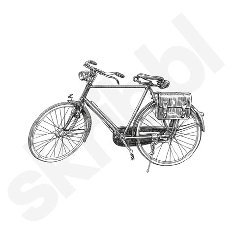 'Vintage Bicycle' Illustration | Historic Transportation