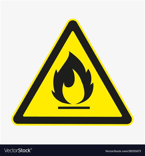 Flammable Hazard Signs Symbols