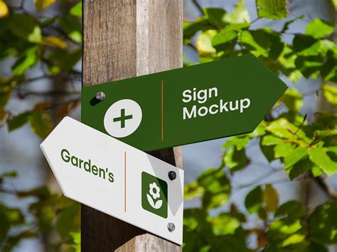 Wayfinding Signage Free PSD Mockup