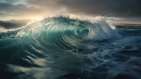 Ocean Waves Break On The Ocean Background, Ocean Wave Picture ...