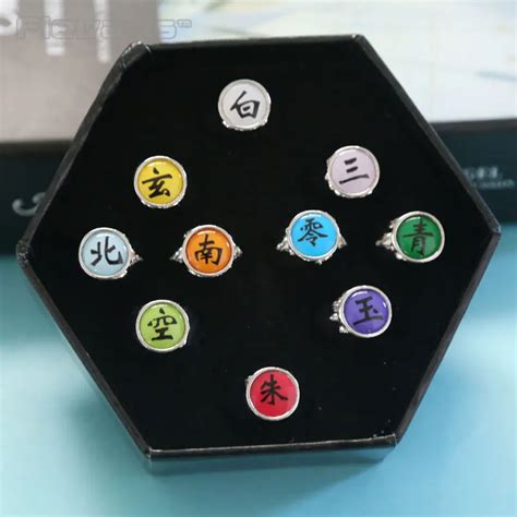 Aliexpress.com : Buy Anime Cartoon Naruto Rings Akatsuki Member's Cosplay Rings Metal Figure ...