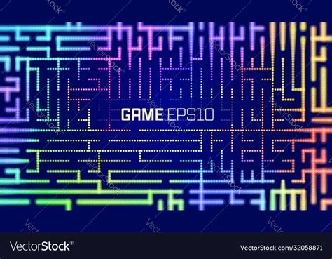 Maze background isolated 3d Royalty Free Vector Image