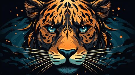 Premium AI Image | Angry leopard face digital art image Generative AI