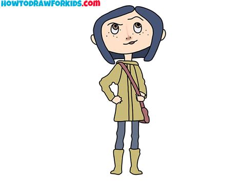 How to Draw Coraline - Easy Drawing Tutorial For Kids