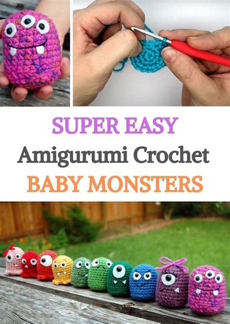 SUPER EASY Amigurumi Crochet Baby Monsters | Crochet amigurumi, Fun crochet projects, Beginner ...