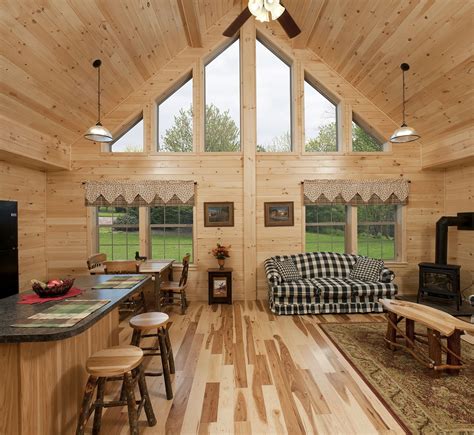 Modular Log Homes | Prefab log homes, Log cabin interior, Cabin interiors