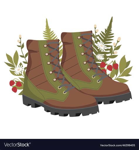 Hiking boots Royalty Free Vector Image - VectorStock