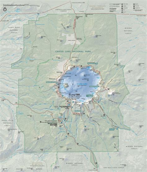 Crater Lake Maps | NPMaps.com - just free maps, period.