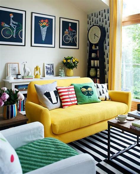 How To Design With And Around A Yellow Living Room Sofa