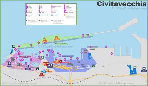 Port of Civitavecchia map - Ontheworldmap.com