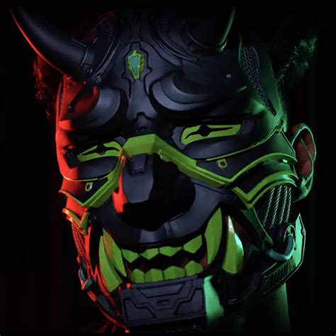 Cyberpunk Oni Mask - Japanse Hannya Futuristic Kabuki Style Mask