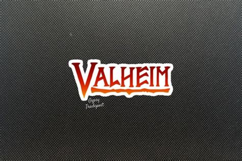 Valheim Stickers: Valheim Logo Red Water Bottle Sticker | Etsy