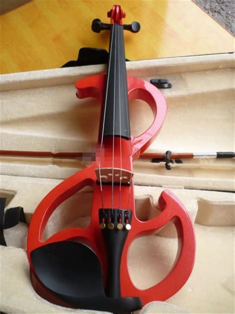 Aliexpress.com : Buy High quality red color electric violin 4/4 violin handcraft violino Musical ...