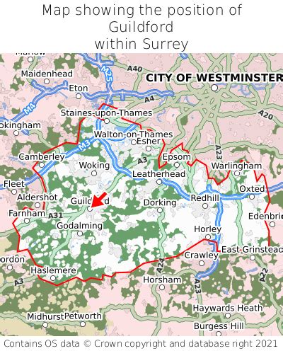 Where is Guildford? Guildford on a map