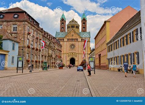 Speyer, Rhineland-Palatinate, Germany - July 6, 2018: View To the ...