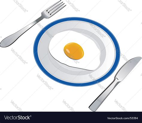 Fried egg Royalty Free Vector Image - VectorStock