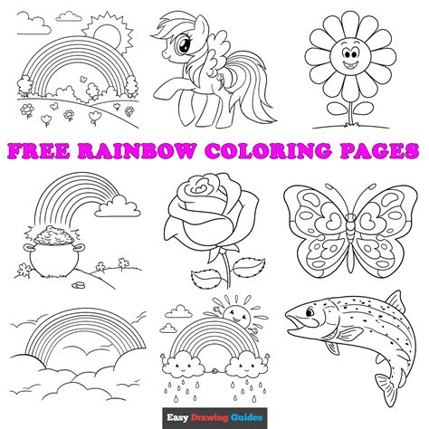 Free Printable Rainbow Coloring Pages for Kids