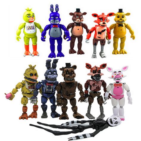 FNAF Five Nights at Freddy's Action Figures LED Light PVC Toy Decor - Tanga