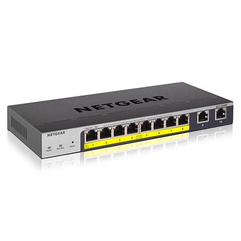 NETGEAR 8 PORT POE PLUS GIGABIT SMART MANAGED PRO SWITCH WITH CLOUD ...