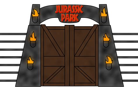 Jurassic Park Gate WIP by OniPunisher on DeviantArt