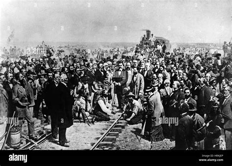 Golden Spike Ceremony, 1869 Stock Photo - Alamy