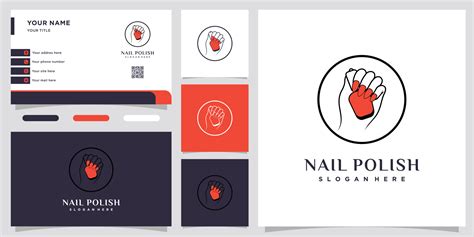 nail polish logo design with style and creative concept 11855196 Vector ...