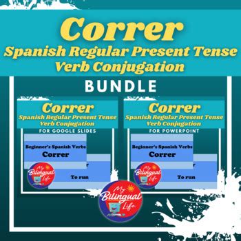 Correr - Spanish Regular Present Tense Verb Conjugation Bundle | TPT