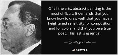 Wassily Kandinsky quote: Of all the arts, abstract painting is the most ...