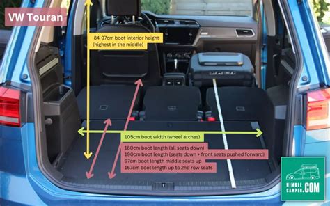 VW Touran Camper boot size & Camping conversion ideas - Nimble Camper