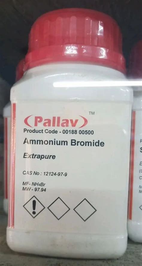 Ammonium Bromide, 500gm Bottle at best price in Hyderabad | ID: 20783869191