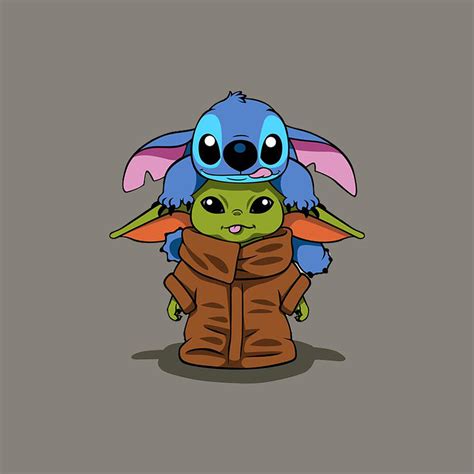 Baby yoda cute and friends Digital Art by Archie Ferguson - Fine Art ...