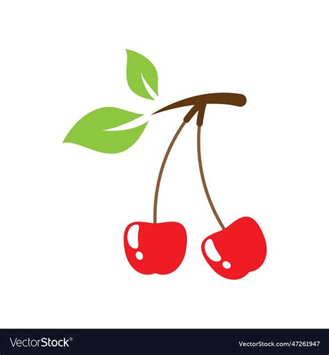 Cherry logo images Royalty Free Vector Image - VectorStock