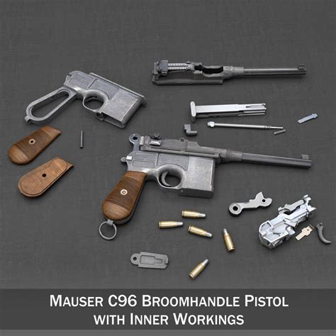 Mauser C96 Broomhandle - 3D Model by panaristi