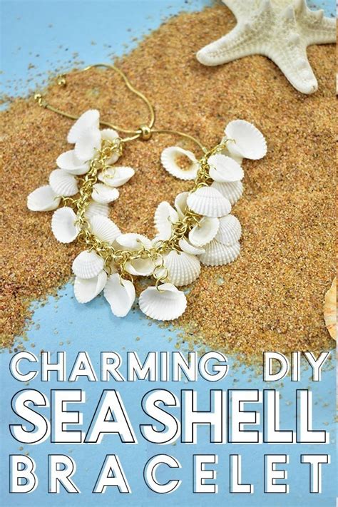 Love collecting seashells? This DIY seashell bracelet is such a fun charm bracelet is super ...